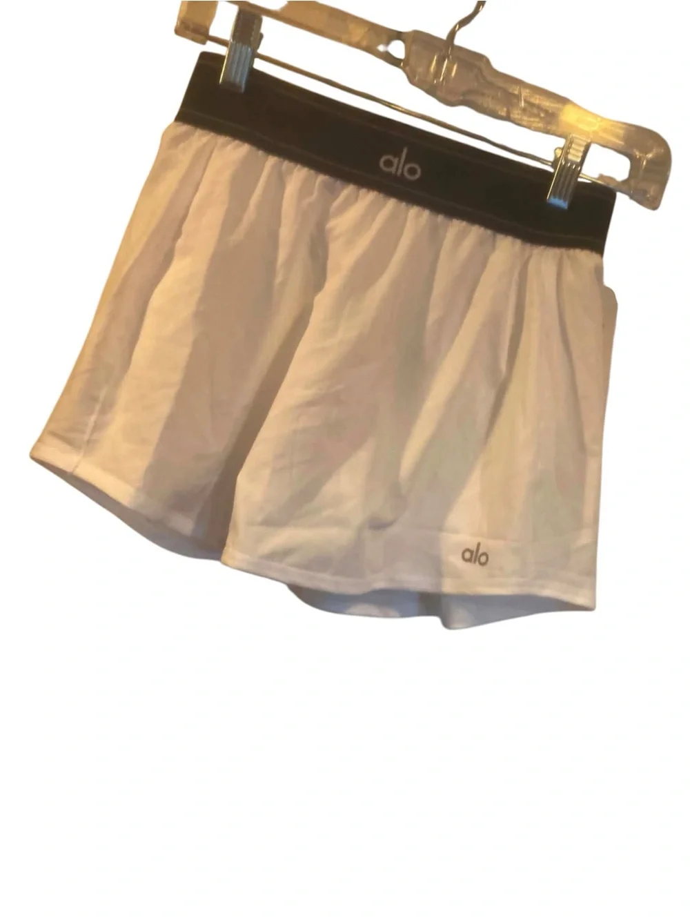 NWT Alo Match Point Tennis Skirt WHITE/BLACK Size XXS